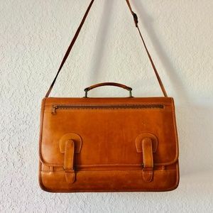 Vintage Colombian Leather Business/Briefcase Bag
